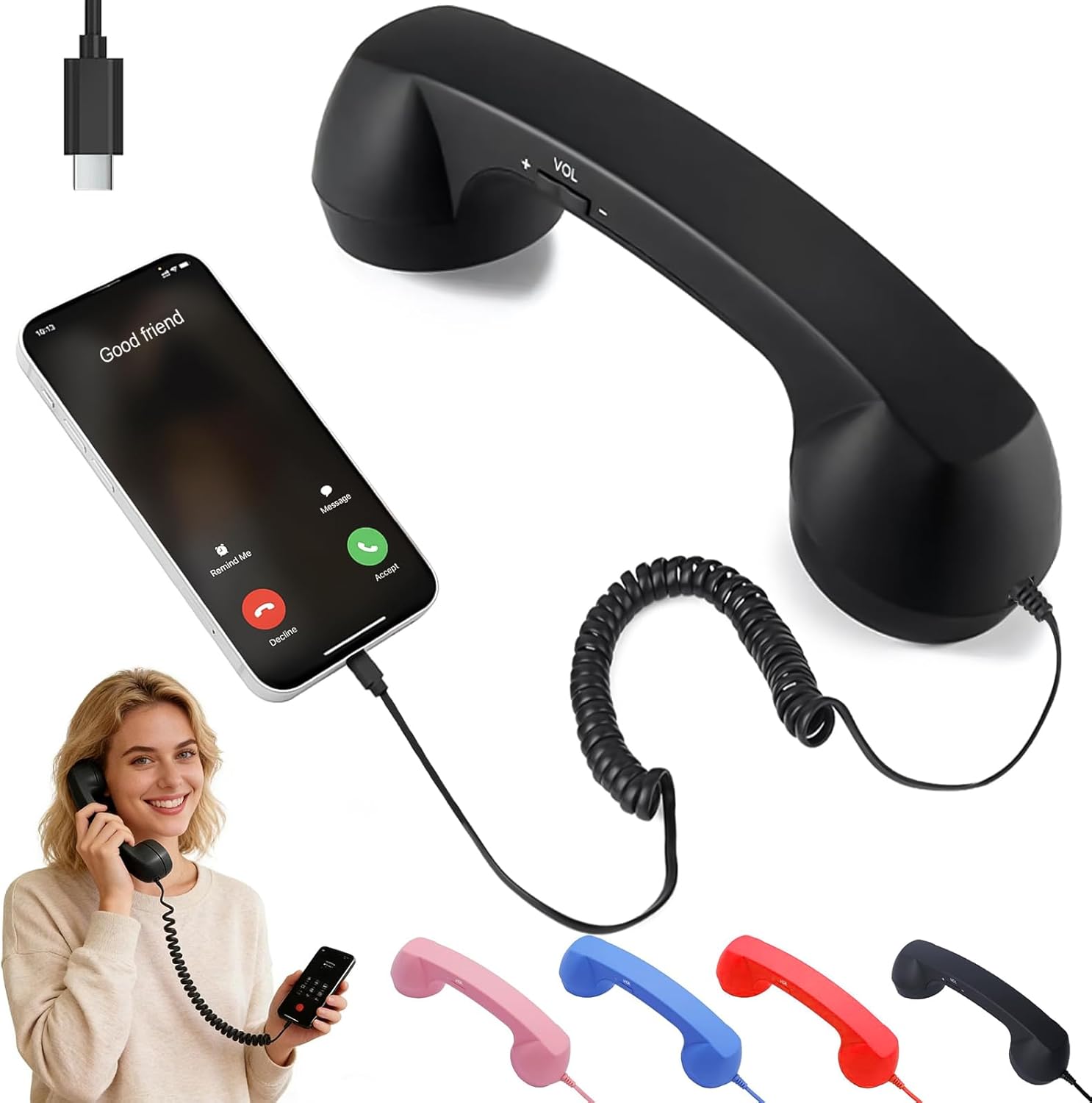 Retro Handset Phone - Telefone Retro para Celulares, Aparelho Clássico