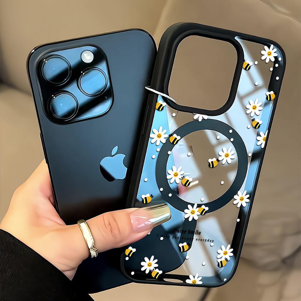 Phone Accessories List - Capa de Telefone Fresh Daisy Bee