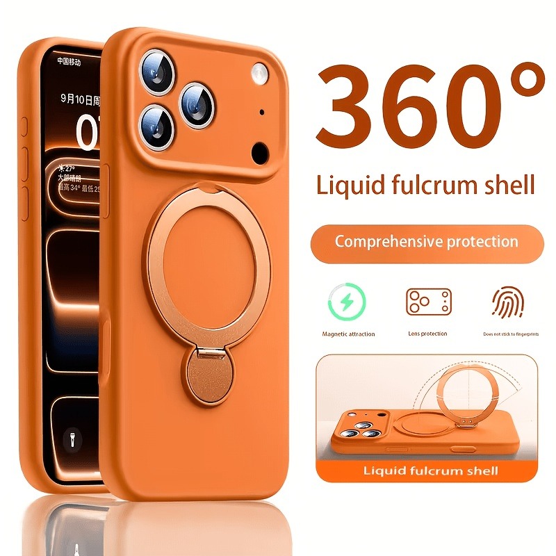 Phone Accessories Stand - Capa de Silicone Líquido Magnética 360