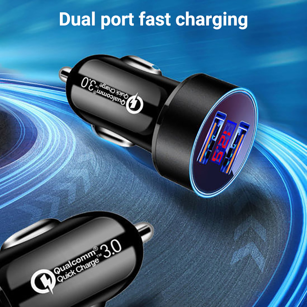 Phone Accessories You Need - Carregador de Carro Dual Port 66W