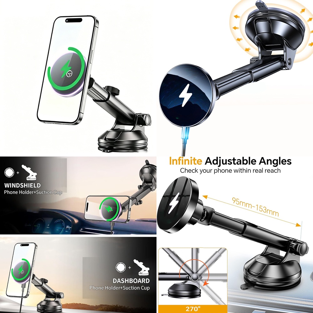 Phone Accessories Trending Products - Carregador Magnético Sem Fio para Carro,