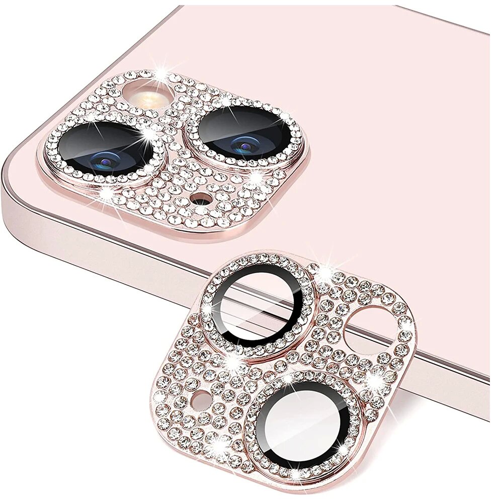 Quality Phone Accessories - Glitter diamante lente da câmera protetor