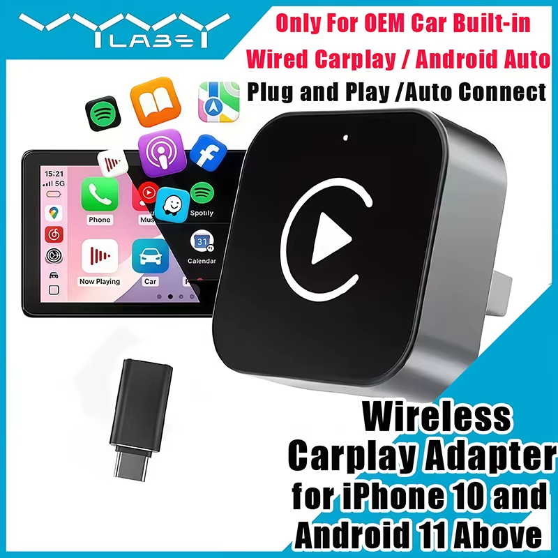 Quality Phone Accessories - Adaptador CarPlay Sem Fio 2 em
