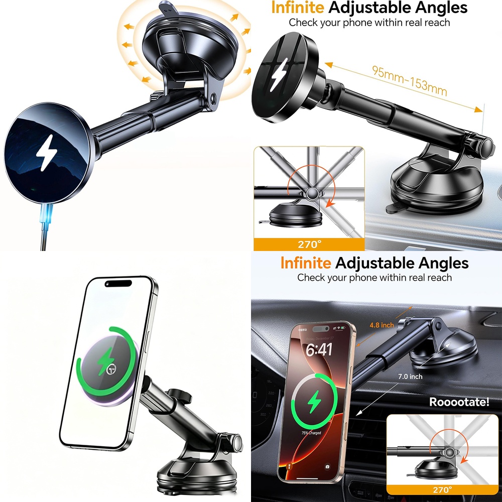 Phone Accessories Trending Products - Novo Carregador Sem Fio para Carro,