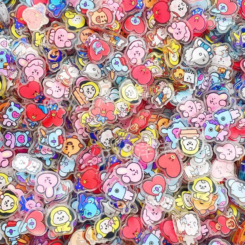 Phone Accessories Toys - 60PCS 2CM Kawaii BT21 Folha Acrílica