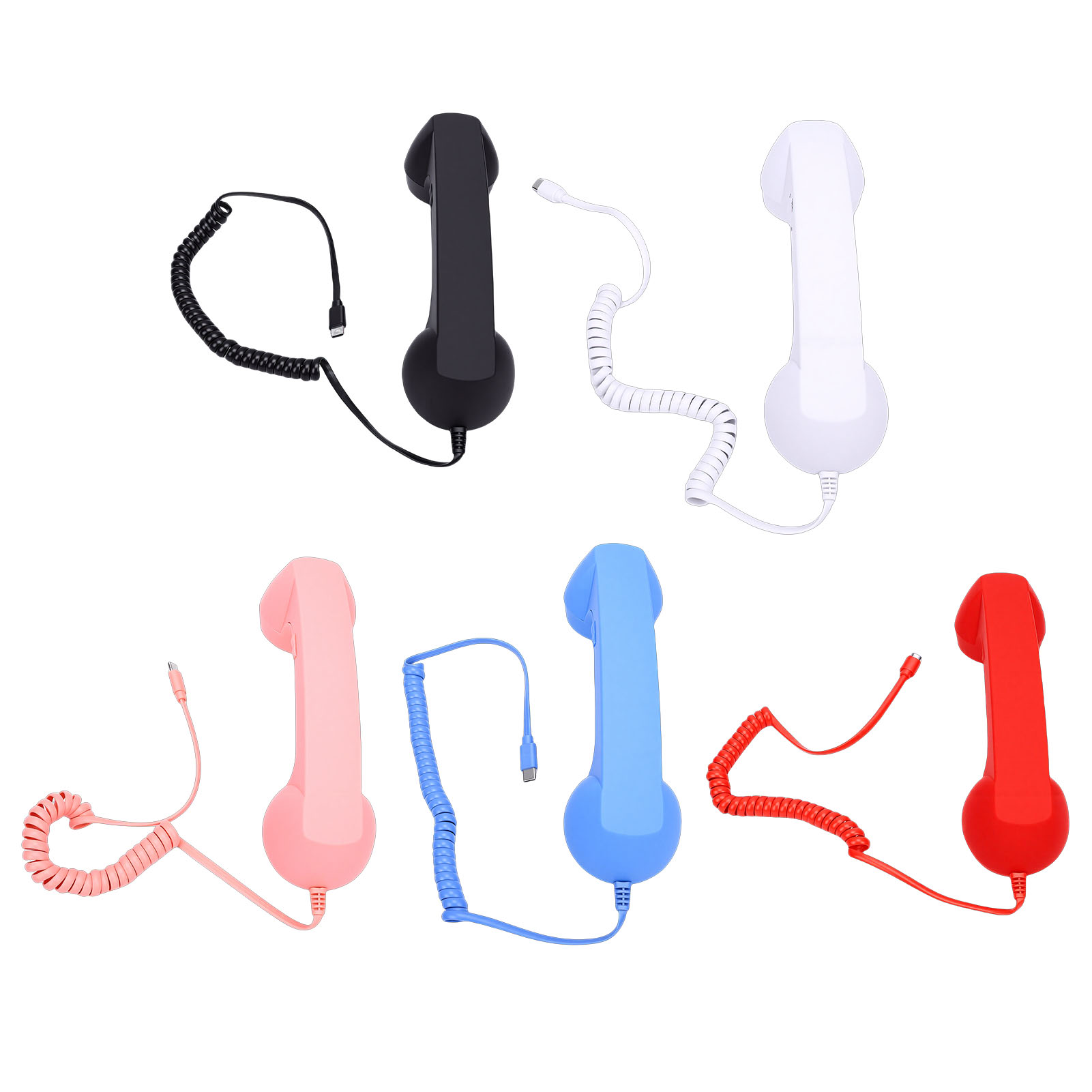Retro Handset Phone - Telefone Retro com Fio Tipo C,