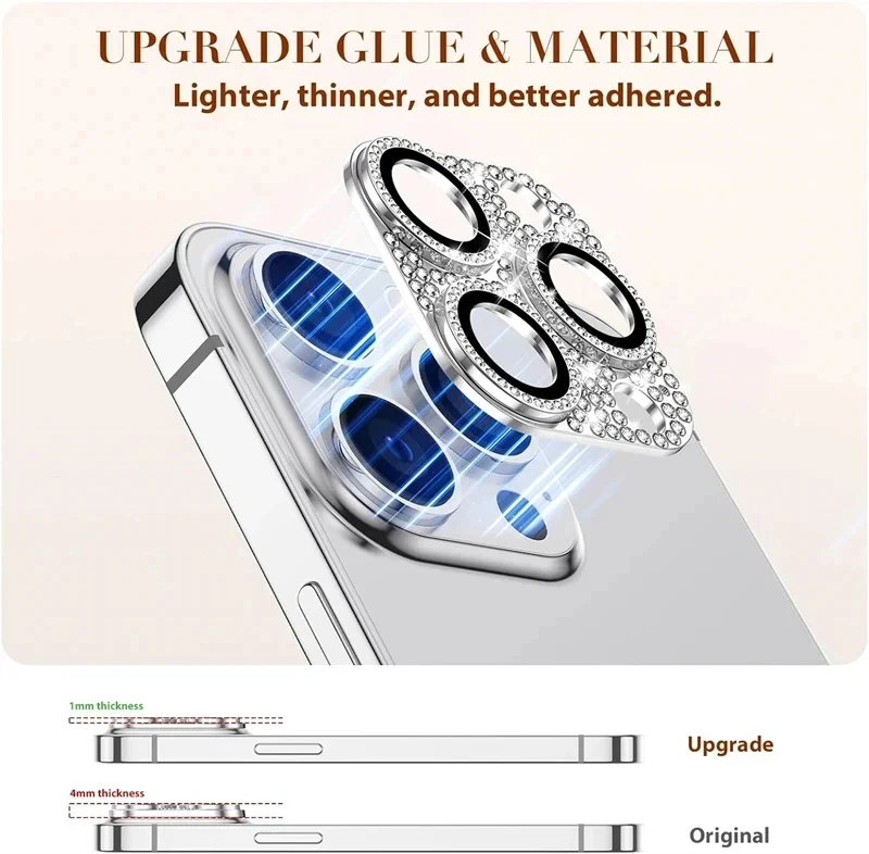 Quality Phone Accessories - Luxo strass diamante glitter protetor de