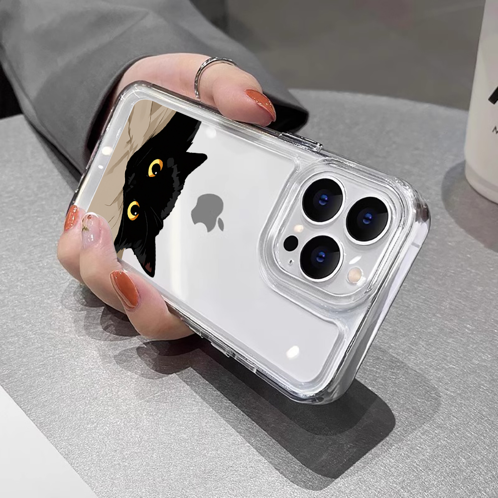 Gato preto engraçado casal mod - X Phone Accessories avaliação e preço
