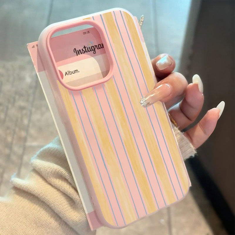 Elegante amarelo listrado caso - Yellow Phone Accessories avaliação e preço