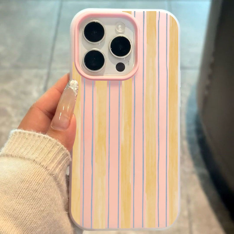 Elegante amarelo listrado caso - Yellow Phone Accessories avaliação e preço