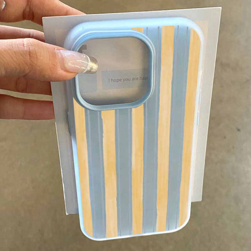 Elegante amarelo listrado caso - Yellow Phone Accessories avaliação e preço