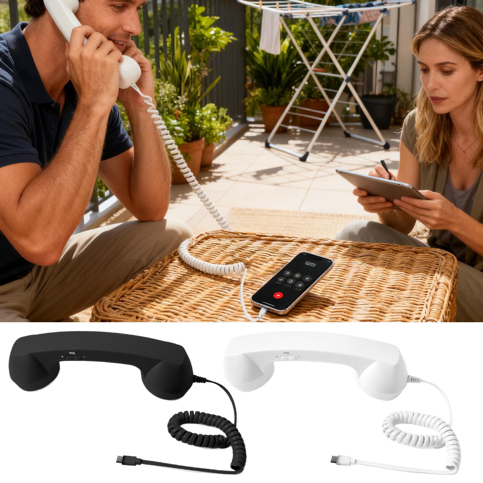Retro telefone handset tipo-c  - Retro Handset Phone avaliação e preço